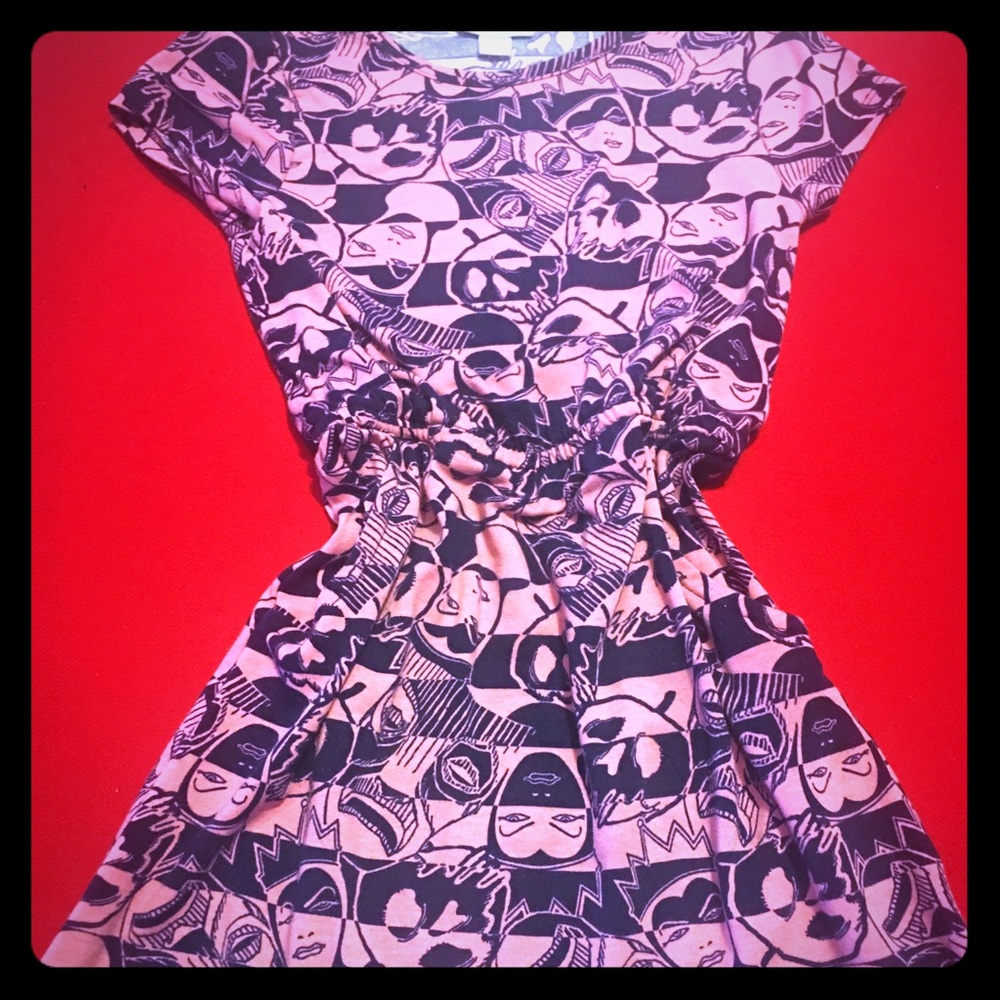 Lularoe Girls Disney Villain Mae Dress Size 8 Rare